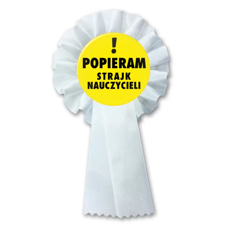 przypinka kotylion Popieram protest