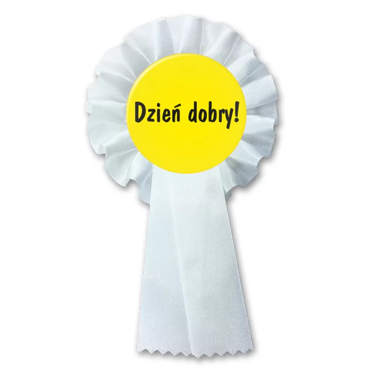 przypinka kotylion Dzień dobry