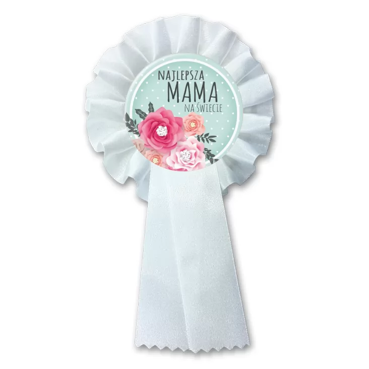 przypinka kotylion Dzień mamy Najlepsza mama na świecie