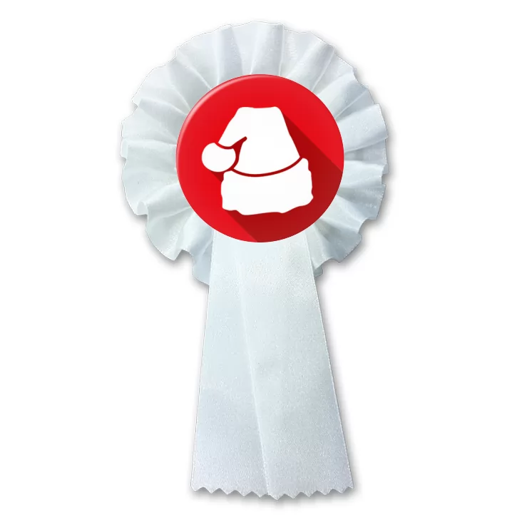 przypinka kotylion Czapka Świętego Mikołaja