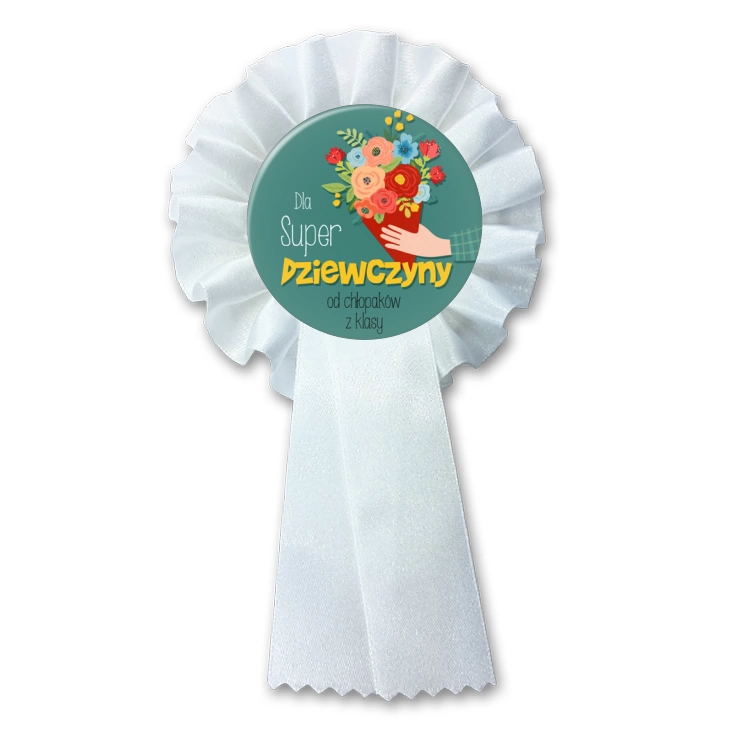 przypinka kotylion Dla Super Dziewczyny bukiet