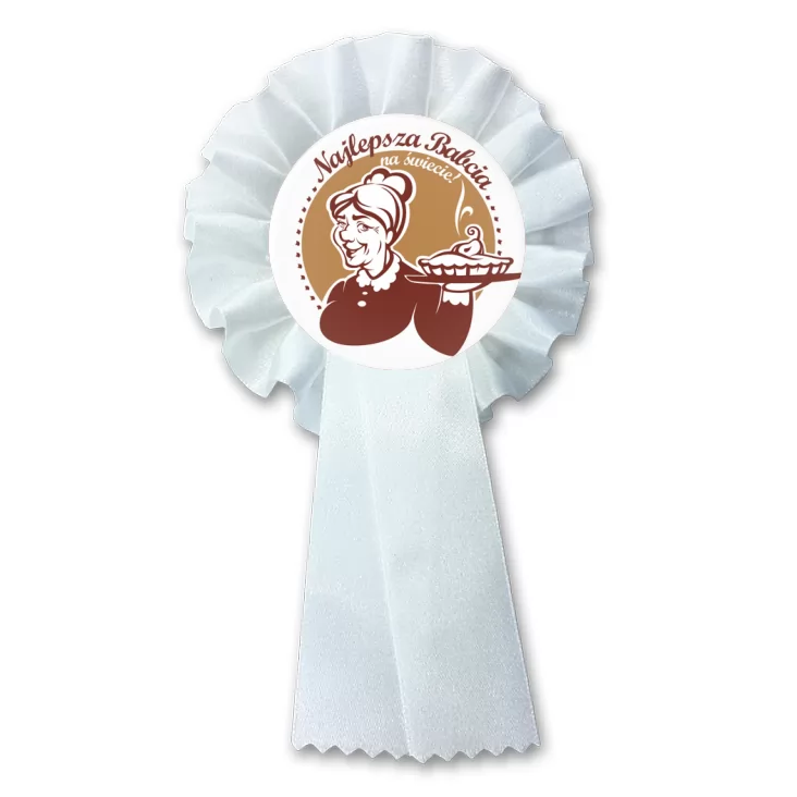 przypinka kotylion Najlepsza Babcia na świecie
