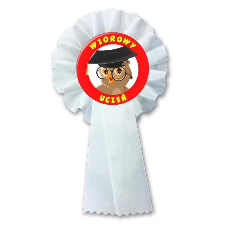 przypinka kotylion Wzorowy Uczeń