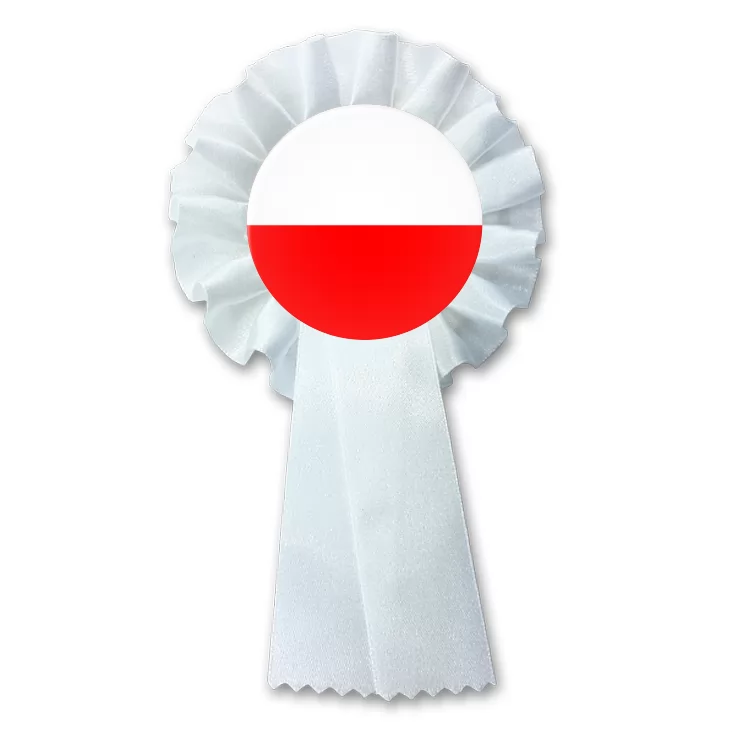 przypinka kotylion Polska biało-czerwona flaga