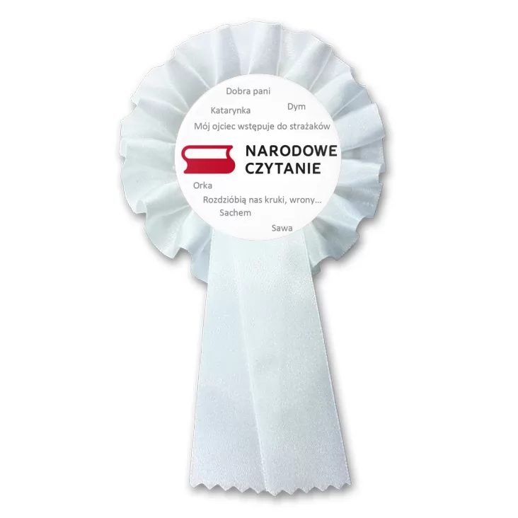 przypinka kotylion Narodowe czytanie