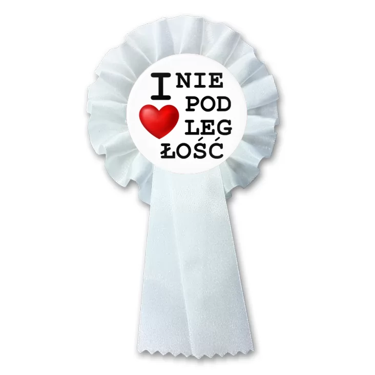 przypinka kotylion I love Niepodległość