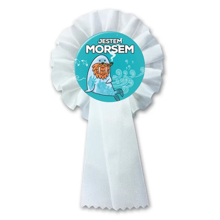 przypinka kotylion Jestem morsem z fajką