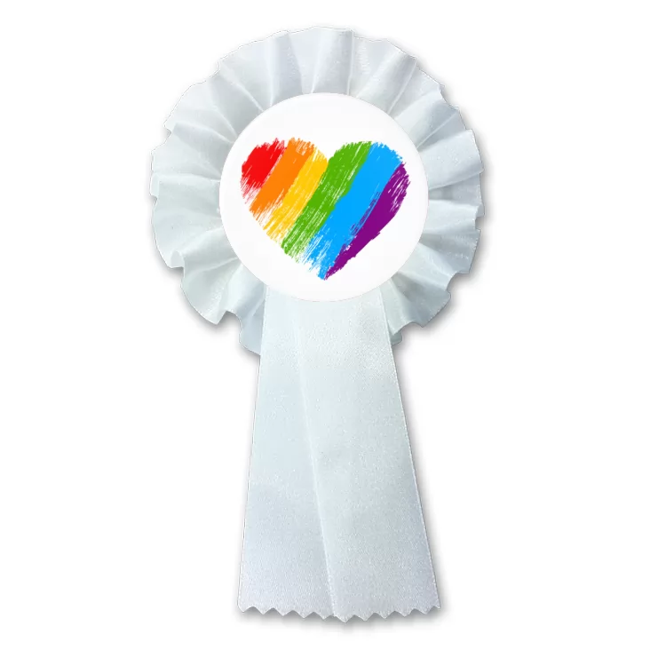 przypinka kotylion LGBT serce
