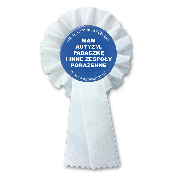 przypinka kotylion Mam autyzm i padaczkę