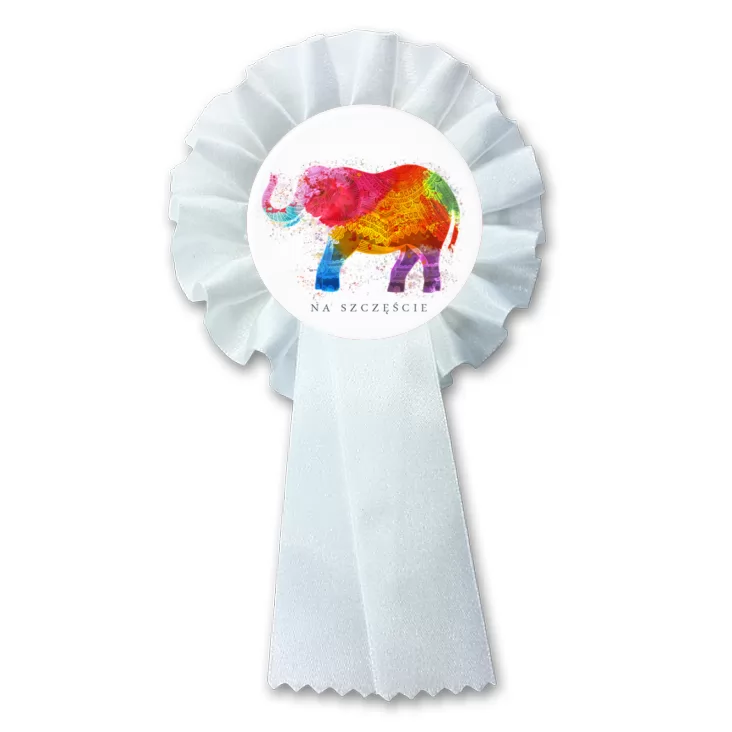 przypinka kotylion Słonik na szczęście