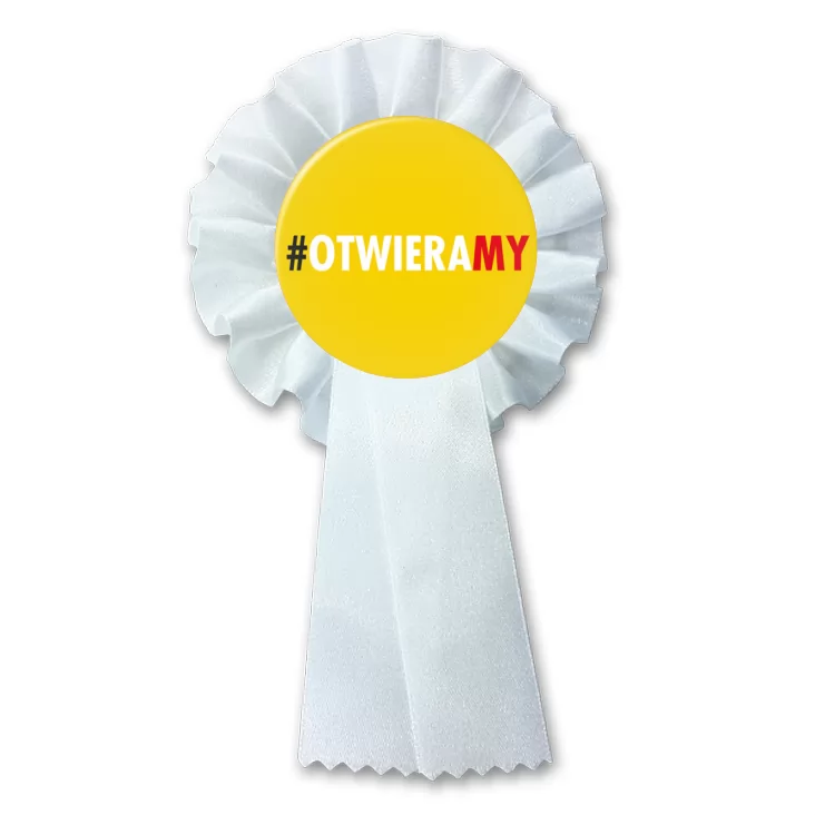 przypinka kotylion Otwieramy