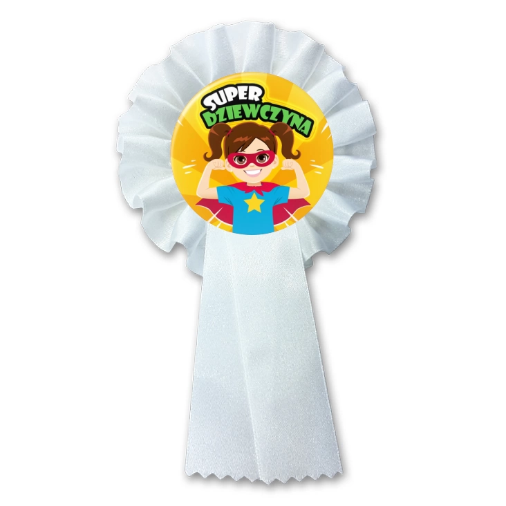 przypinka kotylion Super Dziewczyna z gwiazdką