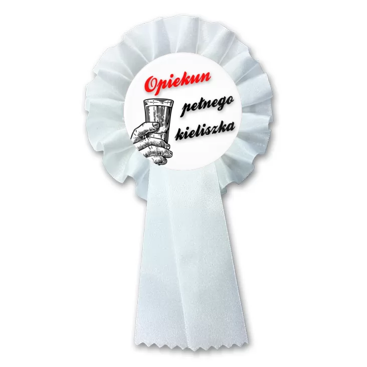 przypinka kotylion Opiekun pełnego kieliszka