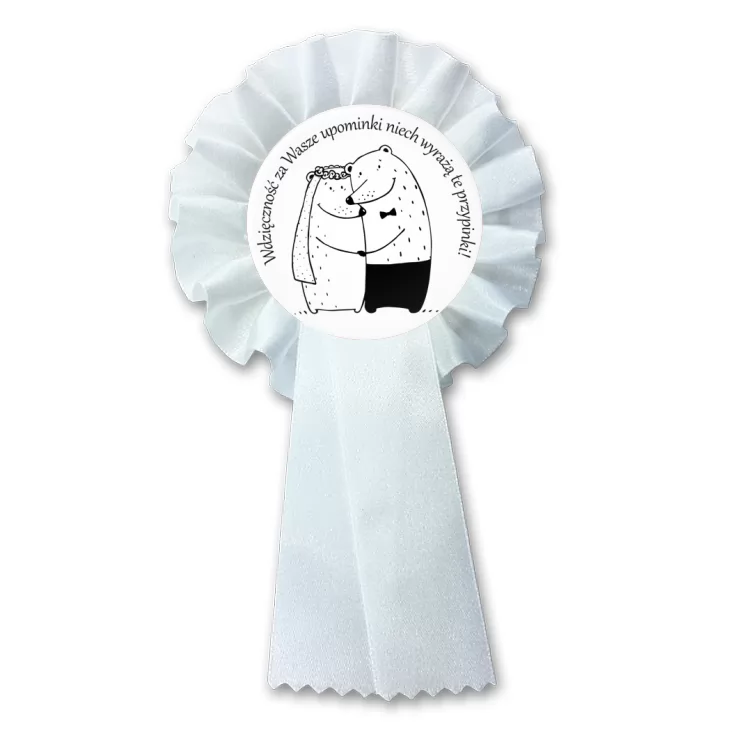 przypinka kotylion Podziękowanie