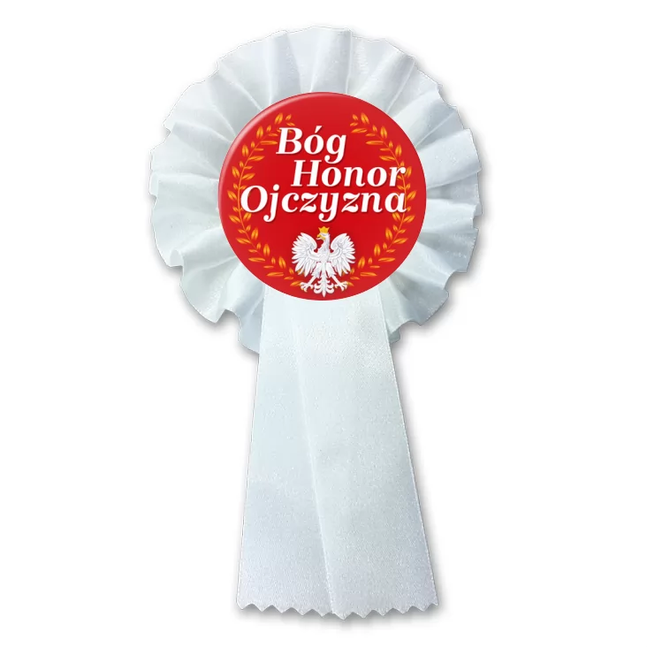 przypinka kotylion Bóg Honor Ojczyzna