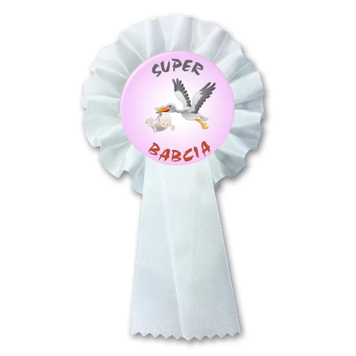 przypinka kotylion Super Babcia