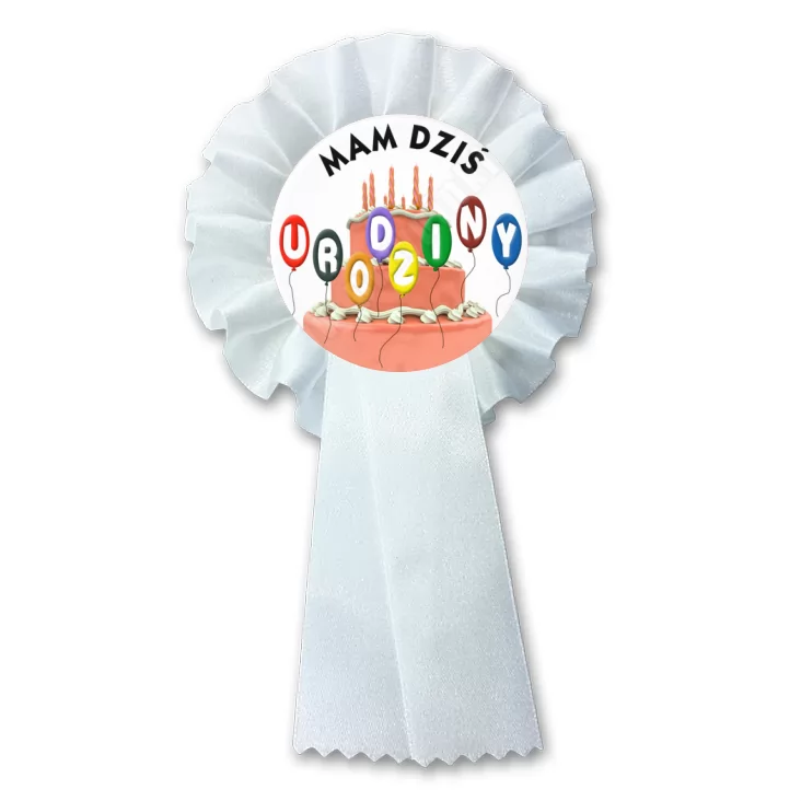 przypinka kotylion Mam dziś urodziny