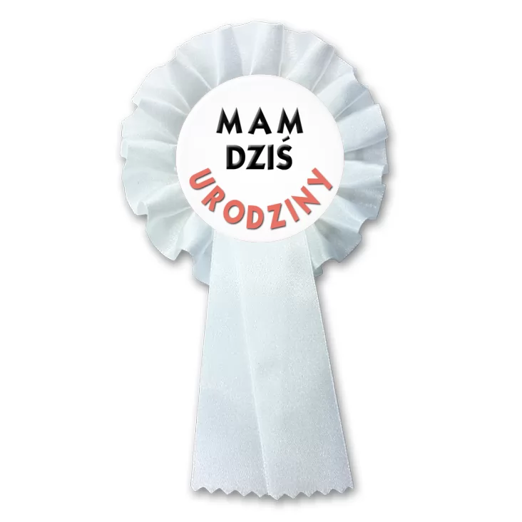 przypinka kotylion Mam dziś urodziny