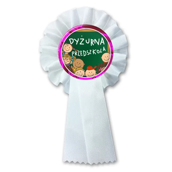 przypinka kotylion Dyżurna przedszkola