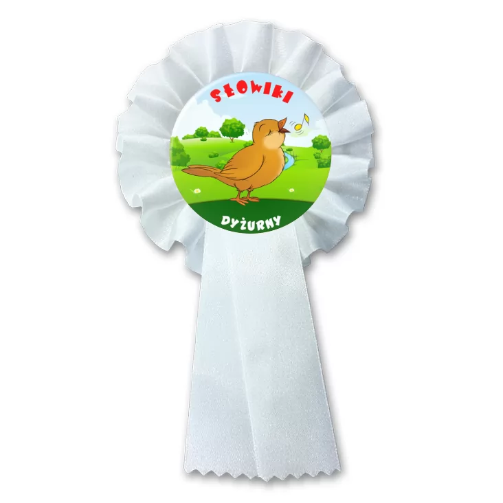 przypinka kotylion Dyżurny Słowiki
