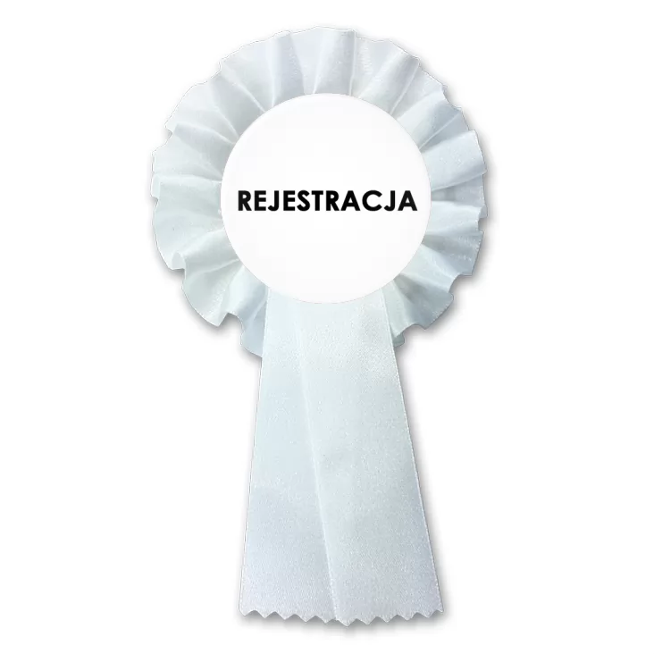 przypinka kotylion Rejestracja