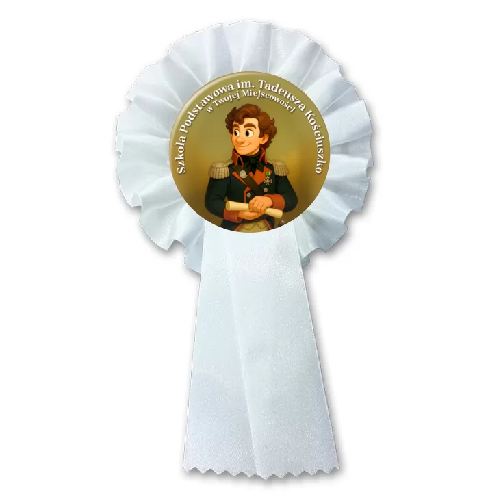 przypinka kotylion Szkoła im. Tadeusza Kościuszko