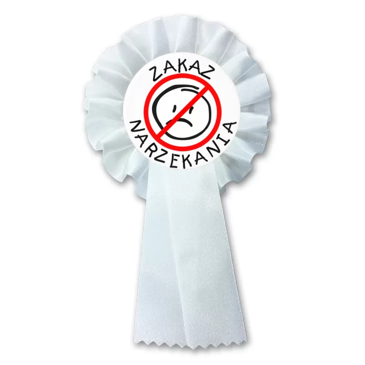 przypinka kotylion Zakaz narzekania