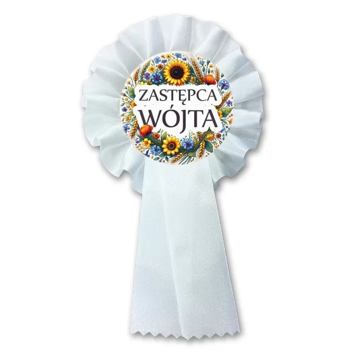 przypinka kotylion Zastępca wójta polskie kwiaty polne