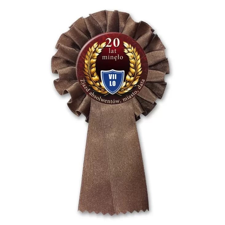 przypinka kotylion 20 lat minęło zjazd absolwentów
