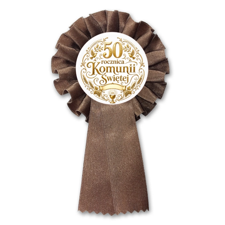 przypinka kotylion 50 rocznica Pierwszej Komunii Świętej