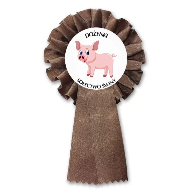 przypinka kotylion Dożynki Sołectwo Świny