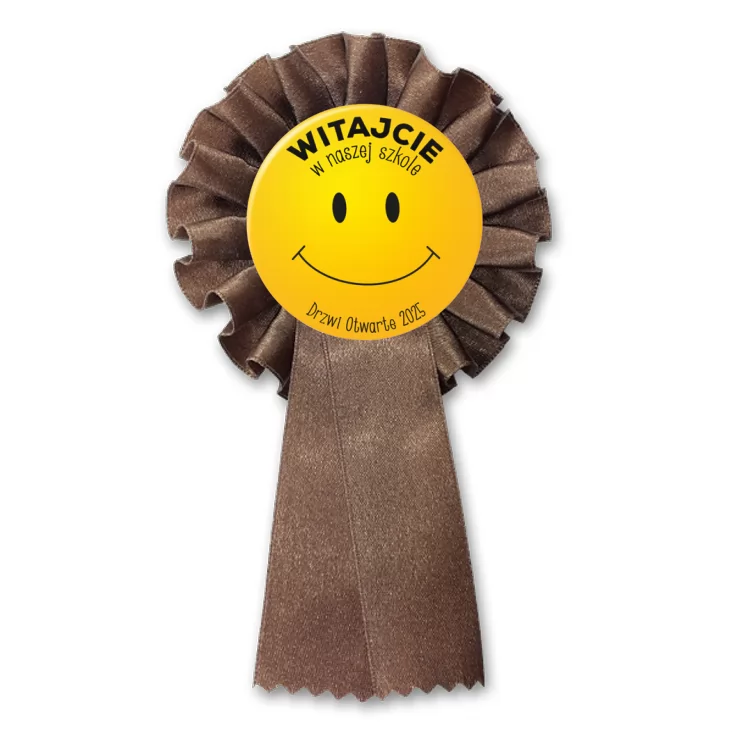 przypinka kotylion Drzwi Otwarte Witajcie w naszej szkole