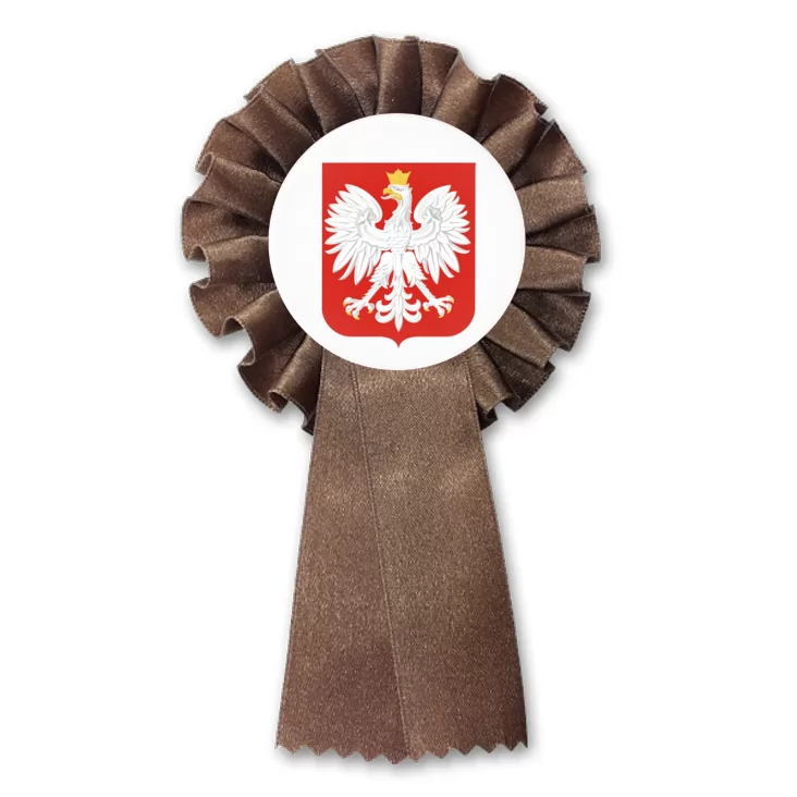 przypinka kotylion Godło Polski Orzeł w koronie
