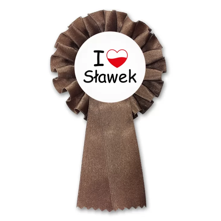 przypinka kotylion I love Sławek