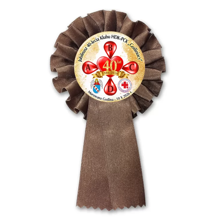przypinka kotylion Jubileusz 40-lecia PCK Gośliniacy