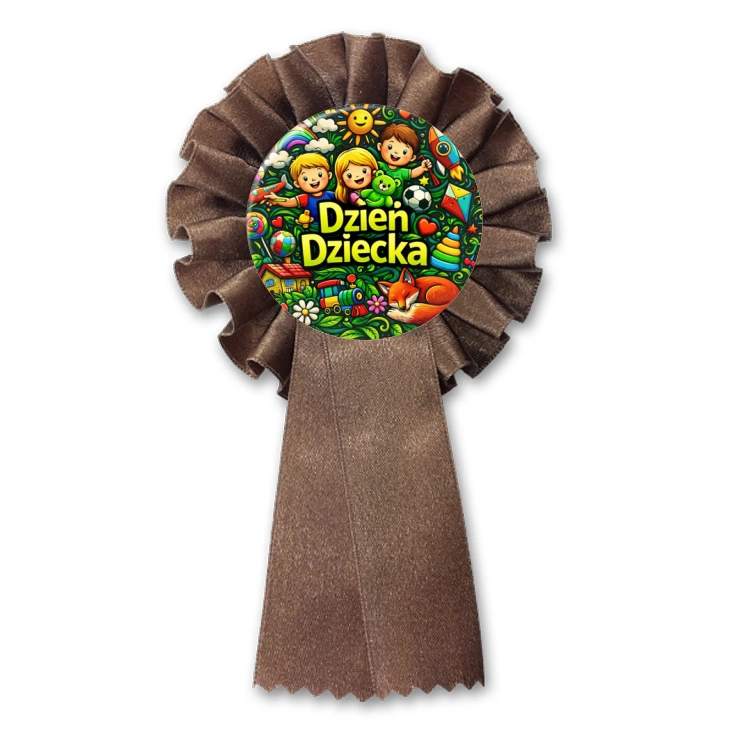 przypinka kotylion Kolorowy Dzień Dziecka