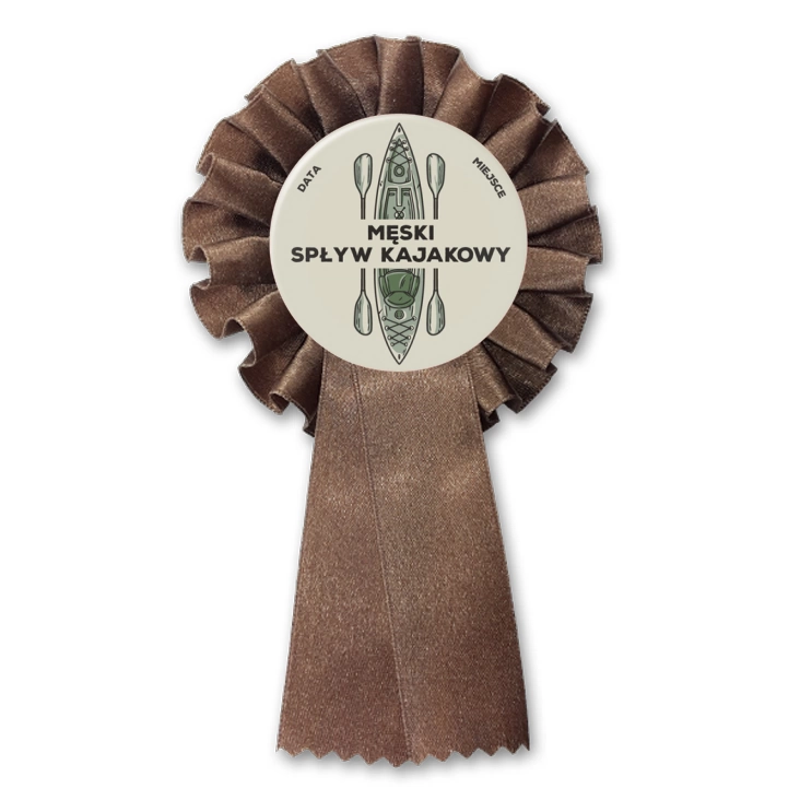 przypinka kotylion Męski wypad na spływ kajakowy
