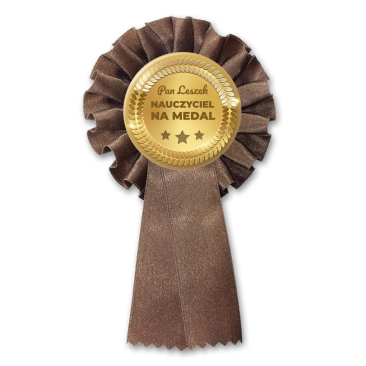 przypinka kotylion Nauczyciel na medal