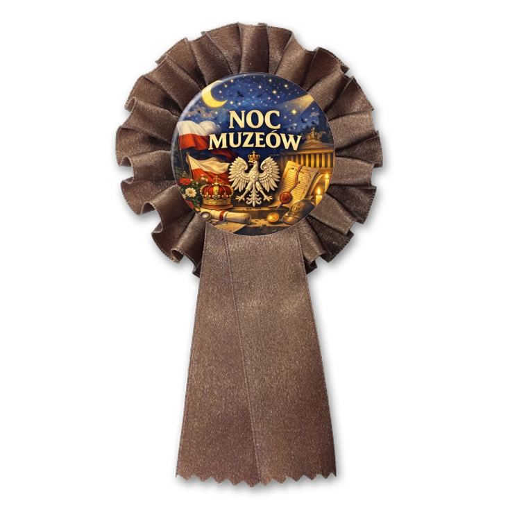 przypinka kotylion Noc Muzeów - symbole narodowe