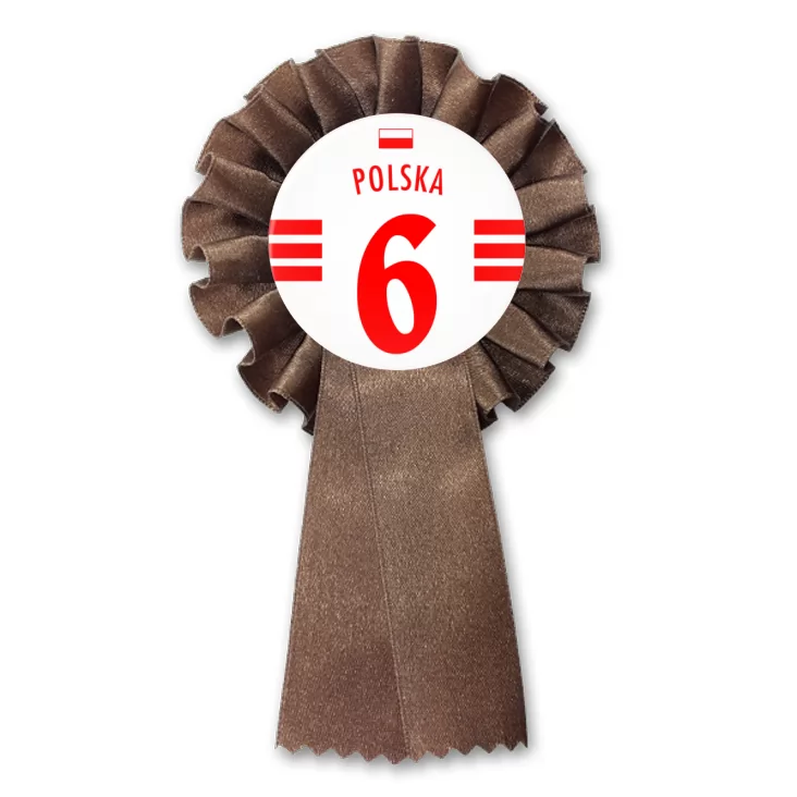 przypinka kotylion Numer sześć