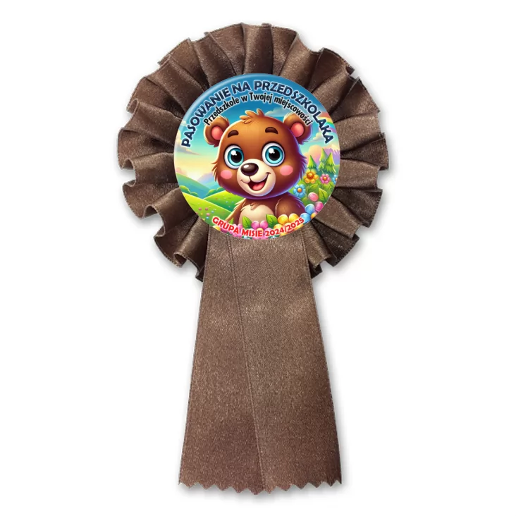 przypinka kotylion Pasowanie na przedszkolaka grupa Misie