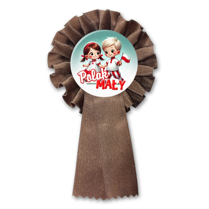 przypinka kotylion Polak Mały chłopiec i dziewczynka