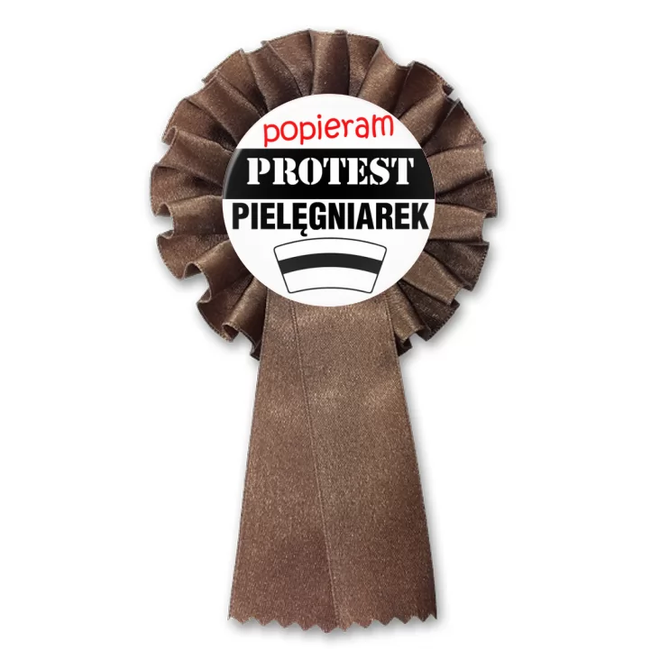 przypinka kotylion Popieram protest pielęgniarek