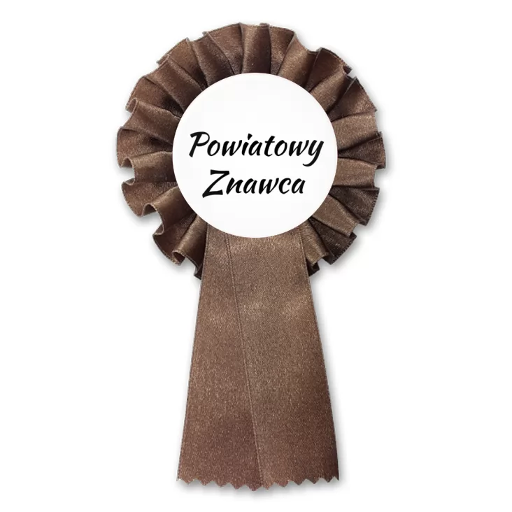 przypinka kotylion Powiatowy znawca