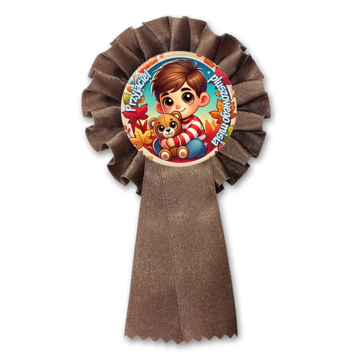 przypinka kotylion Przyjaciel pluszowego misia chłopczyk