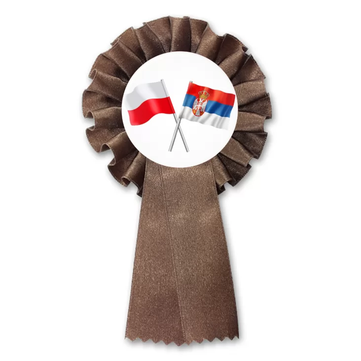 przypinka kotylion Przyjaźń polsko-serbska
