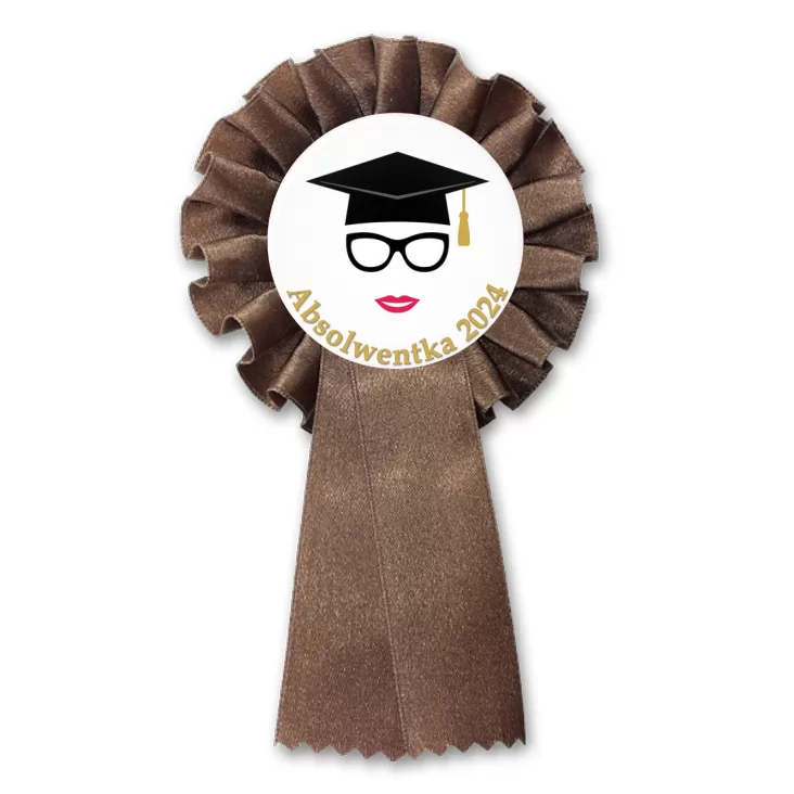 przypinka kotylion Absolwentka w birecie