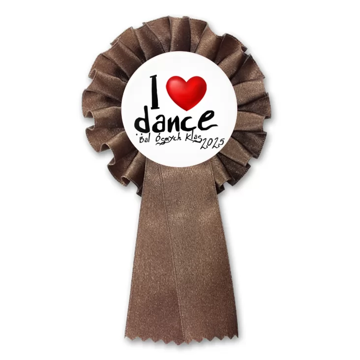 przypinka kotylion Bal Ósmych Klas I love dance