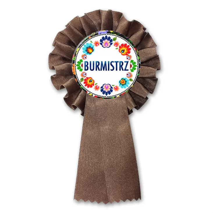 przypinka kotylion Burmistrz folk