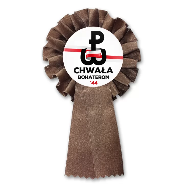 przypinka kotylion Chwała Bohaterom Powstania Warszawskiego